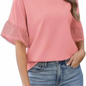 NWT Coral Ruffle Sleeve Blouse, XL